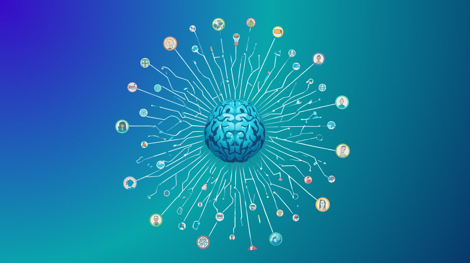 コーチングによる思考の言語化で悩みを整理・可視化する様子を示す脳のイメージ